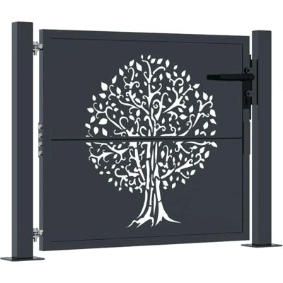 Portail de jardin vidaXL Acier 105x105cm - Porte de jardin - Publicité Portail de jardin vidaXL Acier 105x105cm - Porte de jardin - Publicité