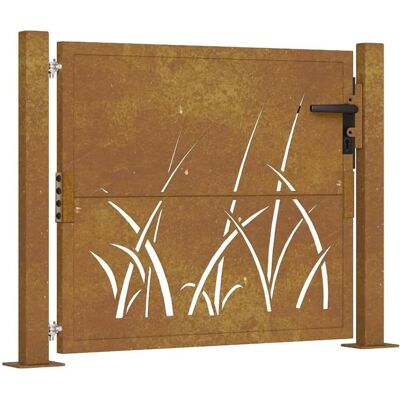 vidaXL Portail de jardin 105x80 cm acier corten - Portail de jardin - Publicité vidaXL Portail de jardin 105x80 cm acier corten - Portail de jardin - Publicité