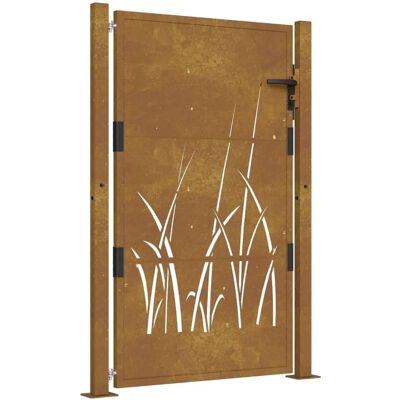 Portail de jardin 105x130 cm acier corten - Clôture de jardin - Publicité Portail de jardin 105x130 cm acier corten - Clôture de jardin - Publicité
