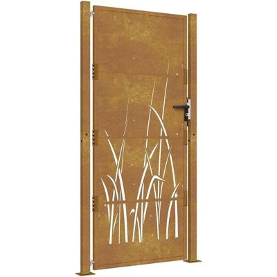 vidaXL Portail de jardin 105x180 cm Acier Corten - Portail de Jardin vidaXL Portail de jardin 105x180 cm Acier Corten - Portail de Jardin
