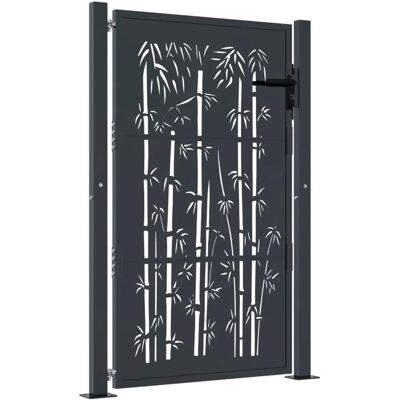 vidaXL Tuinpoort 105x130 cm Staal Bamboe Ontwerp - Tuinpoort vidaXL Tuinpoort 105x130 cm Staal Bamboe Ontwerp - Tuinpoort