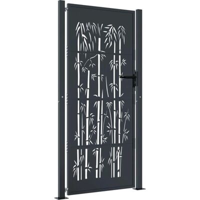 vidaXL Tuindeur Staal Antraciet 105x180 cm - Tuindeur vidaXL Tuindeur Staal Antraciet 105x180 cm - Tuindeur