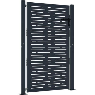 vidaXL Tuindeur 105x130cm Staal Antraciet - Tuindeur vidaXL Tuindeur 105x130cm Staal Antraciet - Tuindeur
