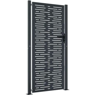vidaXL Portail de jardin 105x205cm Acier Anthracite - Portail de jardin vidaXL Portail de jardin 105x205cm Acier Anthracite - Portail de jardin