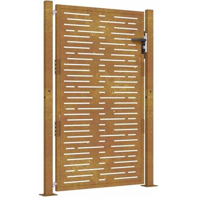 Portail de jardin vidaXL 105x130 cm Acier Corten Design Carré - Portail de jardin Portail de jardin vidaXL 105x130 cm Acier Corten Design Carré - Portail de jardin