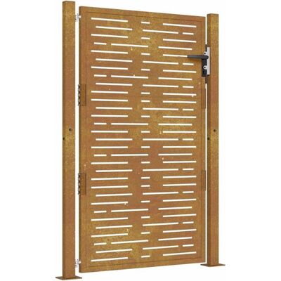 Portail de jardin vidaXL 105x155 cm Acier corten Design carré - Portail de jardin Portail de jardin vidaXL 105x155 cm Acier corten Design carré - Portail de jardin