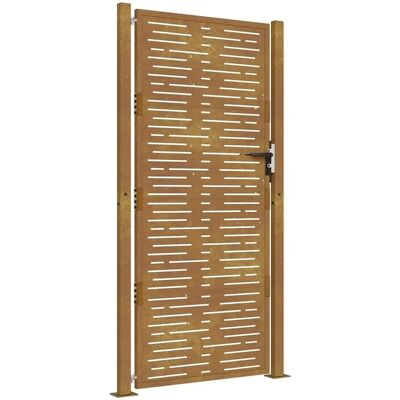 Porte de jardin vidaXL - Acier Corten 105x180 cm - Barrière d'entrée - Publicité Porte de jardin vidaXL - Acier Corten 105x180 cm - Barrière d'entrée - Publicité