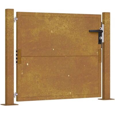 vidaXL Garden Gate 105x80 cm Corten Steel - Garden Gate vidaXL Garden Gate 105x80 cm Corten Steel - Garden Gate
