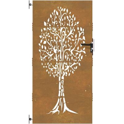 VidaXL Cerca de jardín - Diseño de árbol de acero oxidado 85x175 cm VidaXL Cerca de jardín - Diseño de árbol de acero oxidado 85x175 cm
