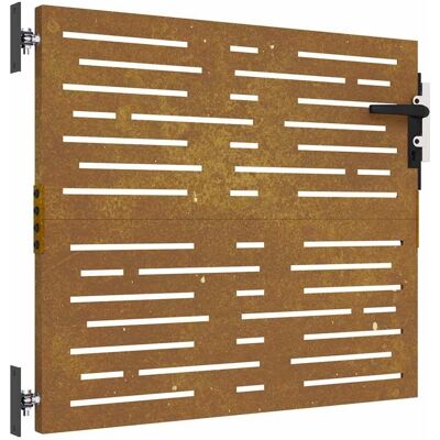 vidaXL Garden Gate 85x100 cm Corten Steel Square Design - Garden Gate vidaXL Garden Gate 85x100 cm Corten Steel Square Design - Garden Gate