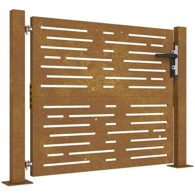 Portail de jardin VidaXL - Acier rouillé 105x105cm - Clôture de jardin Portail de jardin VidaXL - Acier rouillé 105x105cm - Clôture de jardin