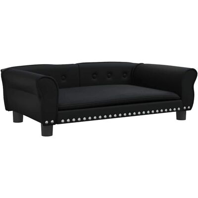 vidaXL Hundeseng - 95x55x30 cm Kunstlæder sort vidaXL Hundeseng - 95x55x30 cm Kunstlæder sort