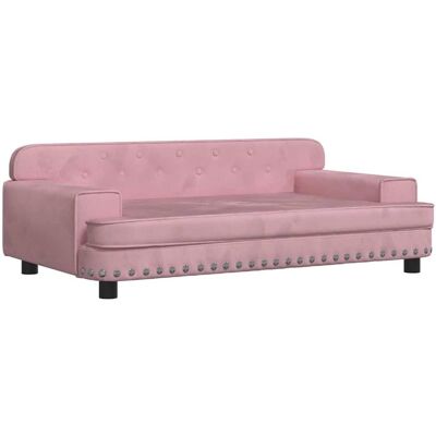 vidaXL Hundeseng Rosa - 90x53x30 cm Fløjl vidaXL Hundeseng Rosa - 90x53x30 cm Fløjl