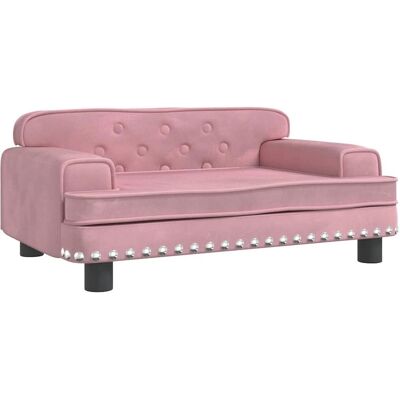 vidaXL Hundebett Rosa 70x45x30 cm Samt Velours - Dog Bed vidaXL Hundebett Rosa 70x45x30 cm Samt Velours - Dog Bed