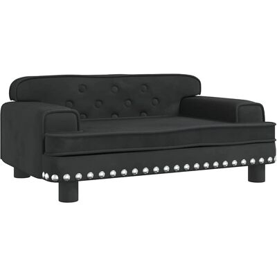 vidaXL Hundeseng Sort 70x45x30 cm Fløjl - Dog Bed vidaXL Hundeseng Sort 70x45x30 cm Fløjl - Dog Bed