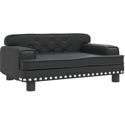 vidaXL Cama para cães preta 70x45x30 cm Couro sintético - Cama para cães vidaXL Cama para cães preta 70x45x30 cm Couro sintético - Cama para cães