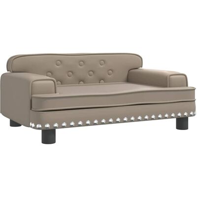 vidaXL Hundeseng cappuccino - Brun - 70x45x30 cm Kunstlæder vidaXL Hundeseng cappuccino - Brun - 70x45x30 cm Kunstlæder
