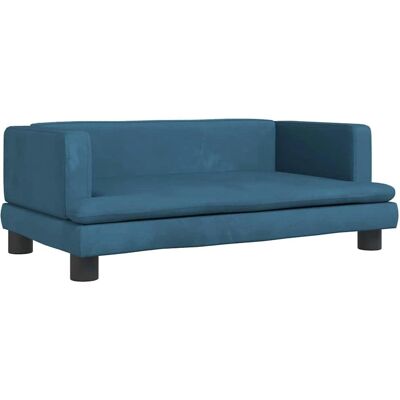 vidaXL Hondenbed Blauw 80x45x30 cm Fluweel - Hondenbed vidaXL Hondenbed Blauw 80x45x30 cm Fluweel - Hondenbed