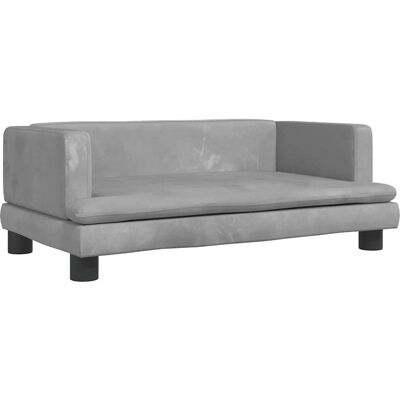 vidaXL Hundeseng Lysegrå 80x45x30 cm Fløjl - Hundeseng vidaXL Hundeseng Lysegrå 80x45x30 cm Fløjl - Hundeseng