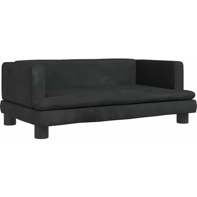 vidaXL Hundeseng Sort 80x45x30 cm Fløjl - Dog Bed vidaXL Hundeseng Sort 80x45x30 cm Fløjl - Dog Bed