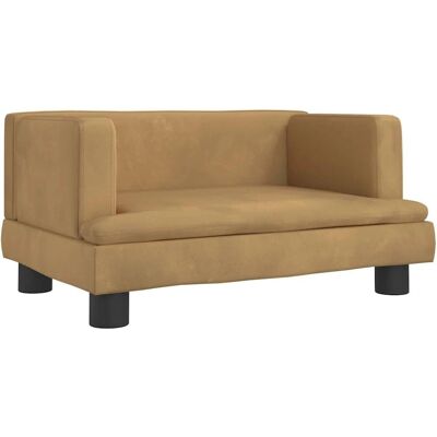 vidaXL Hundebett Braun 60x40x30 cm Samt vidaXL Hundebett Braun 60x40x30 cm Samt