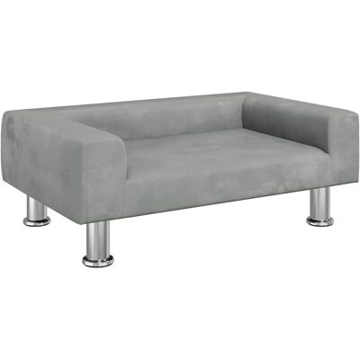 vidaXL Hundeseng Lys Grå 70x45x26,5 cm Fløjl - Hundeseng vidaXL Hundeseng Lys Grå 70x45x26,5 cm Fløjl - Hundeseng