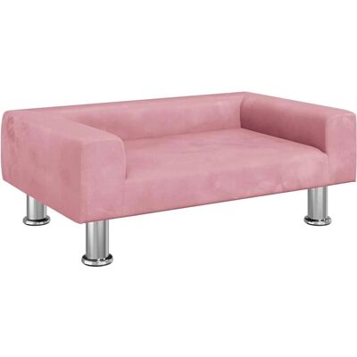 vidaXL Hundebett Pink 70x45x26.5 cm Samt Rosa - Hundebett vidaXL Hundebett Pink 70x45x26.5 cm Samt Rosa - Hundebett