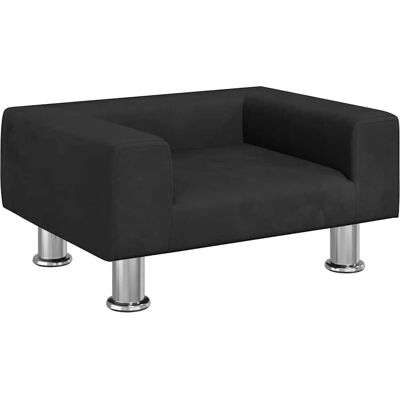 vidaXL Hundebett Schwarz Samt 50x40x26.5 cm - Hundebett vidaXL Hundebett Schwarz Samt 50x40x26.5 cm - Hundebett
