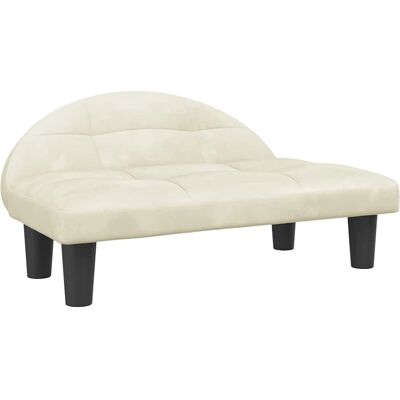 vidaXL - Hundebett - Samt Creme 70x52x30cm vidaXL - Hundebett - Samt Creme 70x52x30cm