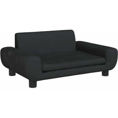 vidaXL Hondenslaapbank zwart - Fluweel 70x45x33cm vidaXL Hondenslaapbank zwart - Fluweel 70x45x33cm