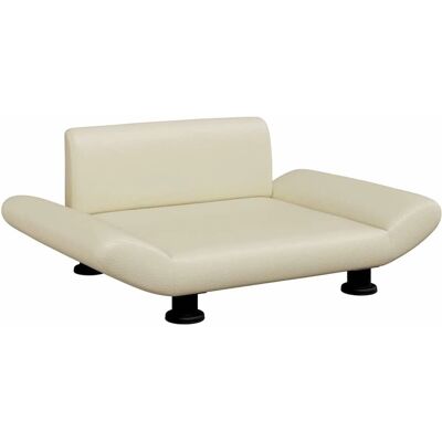 VIDAXL Hondenbed Creme - Kleine faux leren huisdier bank VIDAXL Hondenbed Creme - Kleine faux leren huisdier bank