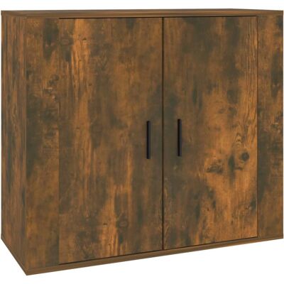 vidaXL Räuchereiche Engineered Wood Sideboard - Wohnzimmer Aufbewahrung vidaXL Räuchereiche Engineered Wood Sideboard - Wohnzimmer Aufbewahrung