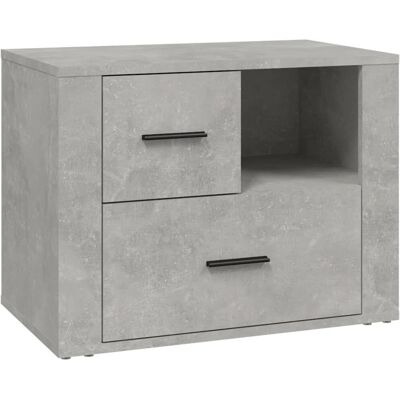 vidaXL 816740 table de nuit - Gris béton - Table de Nuit - Publicité vidaXL 816740 table de nuit - Gris béton - Table de Nuit - Publicité