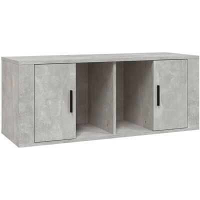 vidaXL 816804 Beton Grau TV-Schrank Sperrholz - TV Möbel vidaXL 816804 Beton Grau TV-Schrank Sperrholz - TV Möbel
