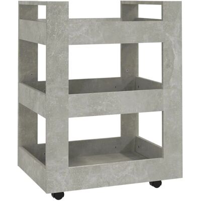 Chariot de cuisine en bois stratifié vidaXL - 60x45x80cm - Publicité Chariot de cuisine en bois stratifié vidaXL - 60x45x80cm - Publicité
