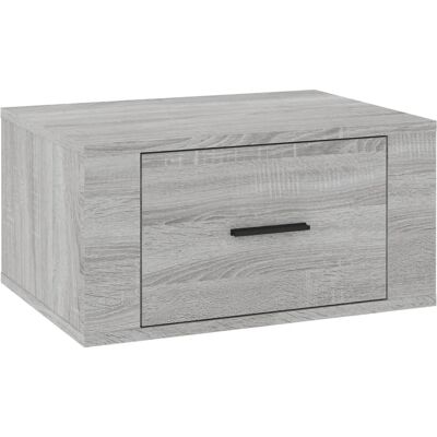 vidaXL 816853 Nachttisch - Wandmontiert, Grau Sonoma, Langlebiges Holz vidaXL 816853 Nachttisch - Wandmontiert, Grau Sonoma, Langlebiges Holz