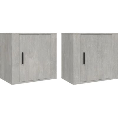 vidaXL 816873 Wandmontiertes Nachttisch Beton Grau - Nachttisch vidaXL 816873 Wandmontiertes Nachttisch Beton Grau - Nachttisch