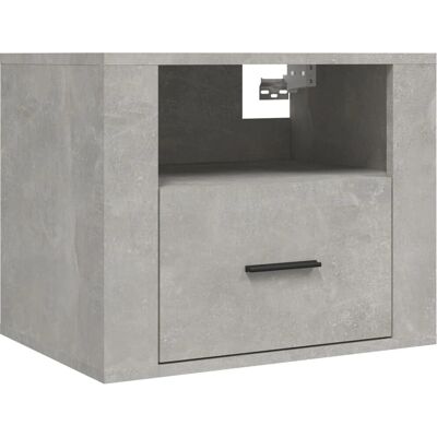 vidaXL 816889 Wandmontiertes Nachttisch Grau Beton - Nachttisch vidaXL 816889 Wandmontiertes Nachttisch Grau Beton - Nachttisch