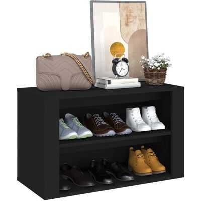 vidaXL Awo91303 Schwarzer Schuhschrank aus Holz - Schuhaufbewahrung vidaXL Awo91303 Schwarzer Schuhschrank aus Holz - Schuhaufbewahrung