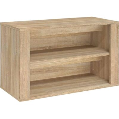 vidaXL Eichen Schuhregal 75x35x45 cm Robustes Holz vidaXL Eichen Schuhregal 75x35x45 cm Robustes Holz