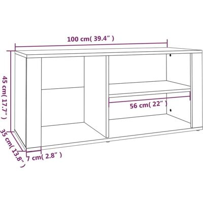 vidaXL Awo79495 Grauer Sonoma Schuhschrank - Schuhaufbewahrung vidaXL Awo79495 Grauer Sonoma Schuhschrank - Schuhaufbewahrung