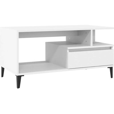 vidaXL 819620 Table basse blanche - Table d'appoint - Publicité vidaXL 819620 Table basse blanche - Table d'appoint - Publicité