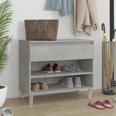 vidaXL Beton Grau Schuhschrank Holzwerkstoff - Schuhaufbewahrung vidaXL Beton Grau Schuhschrank Holzwerkstoff - Schuhaufbewahrung