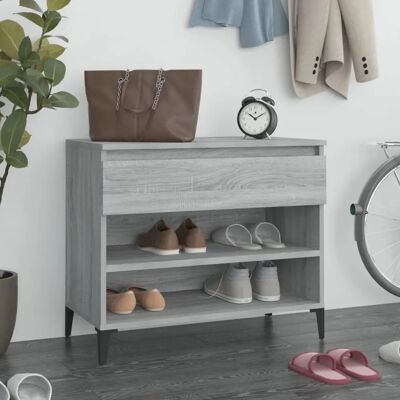 vidaXL Sonoma Graues Schuhschrank - Langlebiger Holzaufbewahrung vidaXL Sonoma Graues Schuhschrank - Langlebiger Holzaufbewahrung