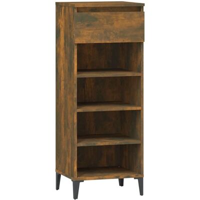 vidaXL Schuhregal Räucher Eiche 40x36x105 cm Holzbasismaterial vidaXL Schuhregal Räucher Eiche 40x36x105 cm Holzbasismaterial