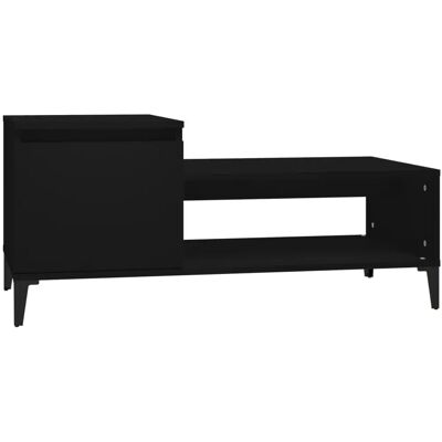 vidaXL Schwarzer Engineered Wood Couchtisch - Tisch vidaXL Schwarzer Engineered Wood Couchtisch - Tisch
