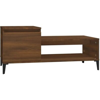 vidaXL Couchtisch Eichenbraun 100x50x45 cm - Beistelltisch vidaXL Couchtisch Eichenbraun 100x50x45 cm - Beistelltisch