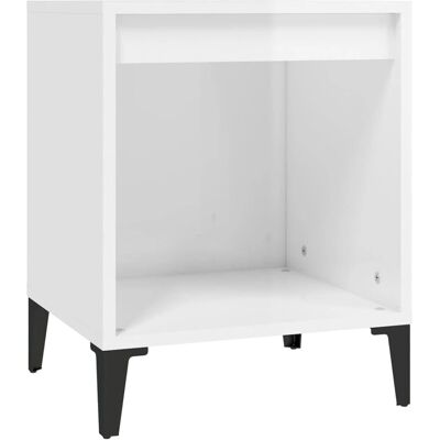 vidaXL Nachttisch - Weiß - Nachttisch, Hochglanz, 40x35x50 cm vidaXL Nachttisch - Weiß - Nachttisch, Hochglanz, 40x35x50 cm