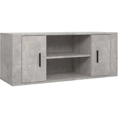 vidaXL 823095 TV-kast - TV-kast - Geperst hout - Beton Grijs vidaXL 823095 TV-kast - TV-kast - Geperst hout - Beton Grijs