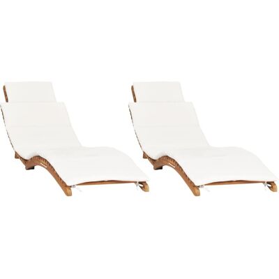 VidaXL Gartenstuhl - Ergonomisches Bogen-Design - Creme & Weiß - Loungemöbel VidaXL Gartenstuhl - Ergonomisches Bogen-Design - Creme & Weiß - Loungemöbel